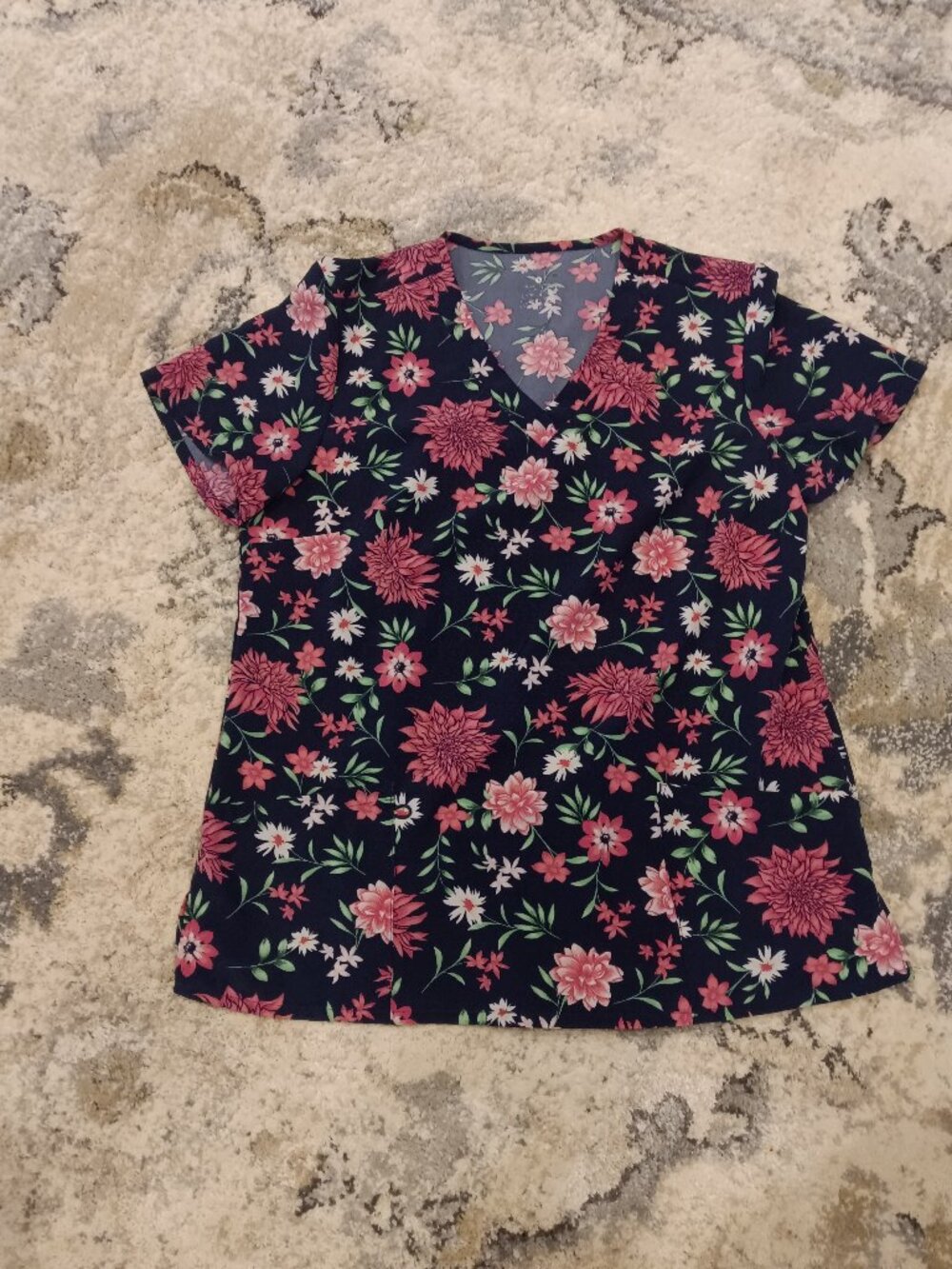 Sienna Scrub Floral V NeckTop